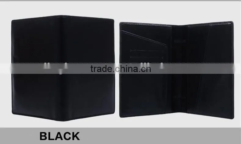 High quality cow leather men's card holder travel passport holder