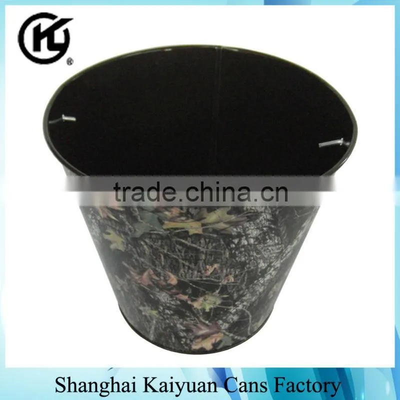 High Quality Round Wax Gift Candle bucket Tin Can Box (various lids and printing)