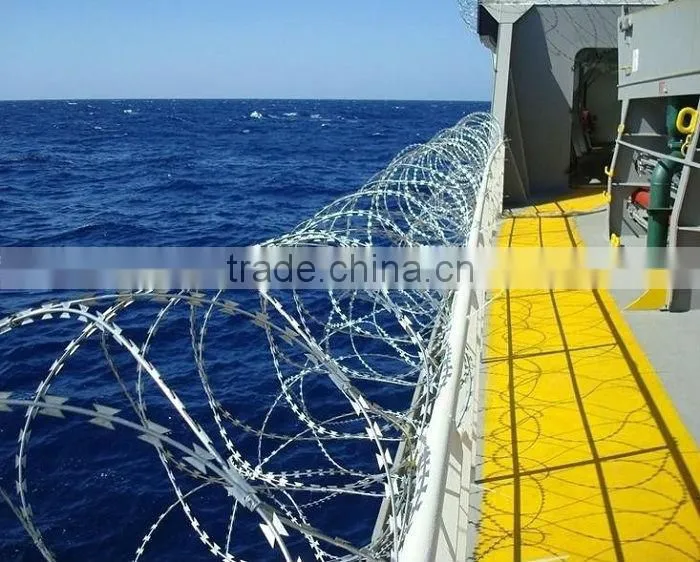 Razor barbed wire coil