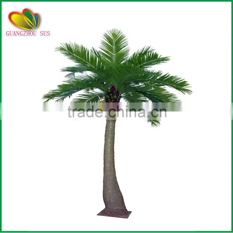 Guangzhou fiberglass artificial coconut tree for outdoor decorative