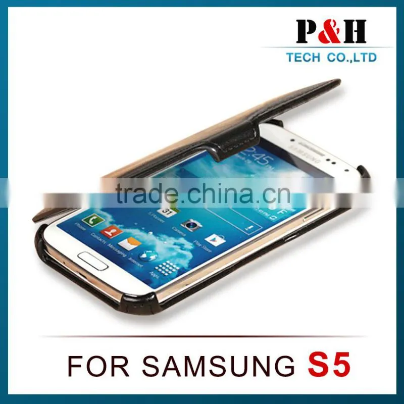 Various color leather flip case for samsung galaxy s6