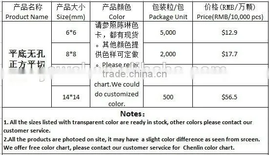 WC4 square xilion flat back acrylic jewels rhinestones DIY fashion decoration, craft jewelry fitting garment bags