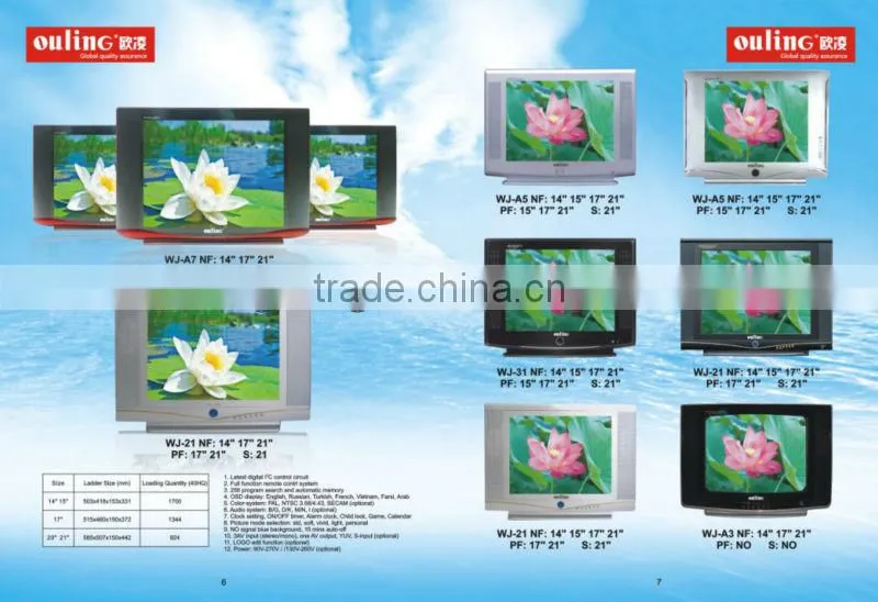 factory direct selling 14 inch crt tv in best price