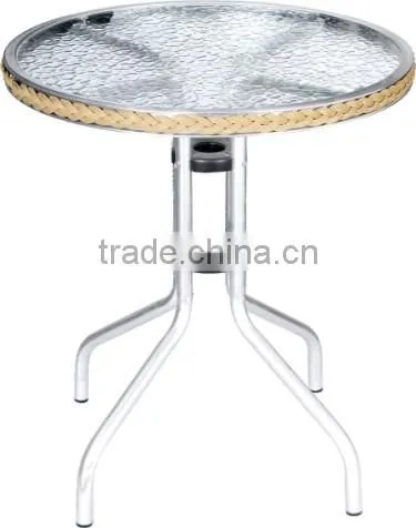 modern glass coffee table with aluminum