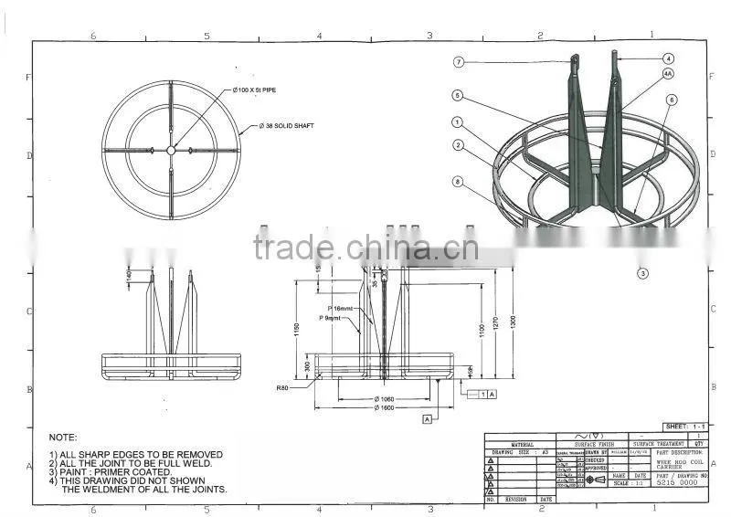 Steel wire coil carrier