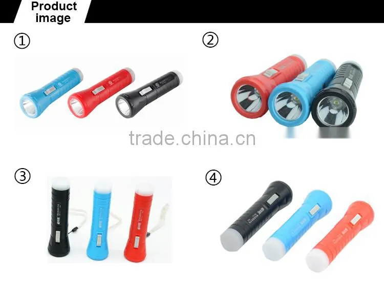 Factory wholesale high quality led flashlight with bright tail light