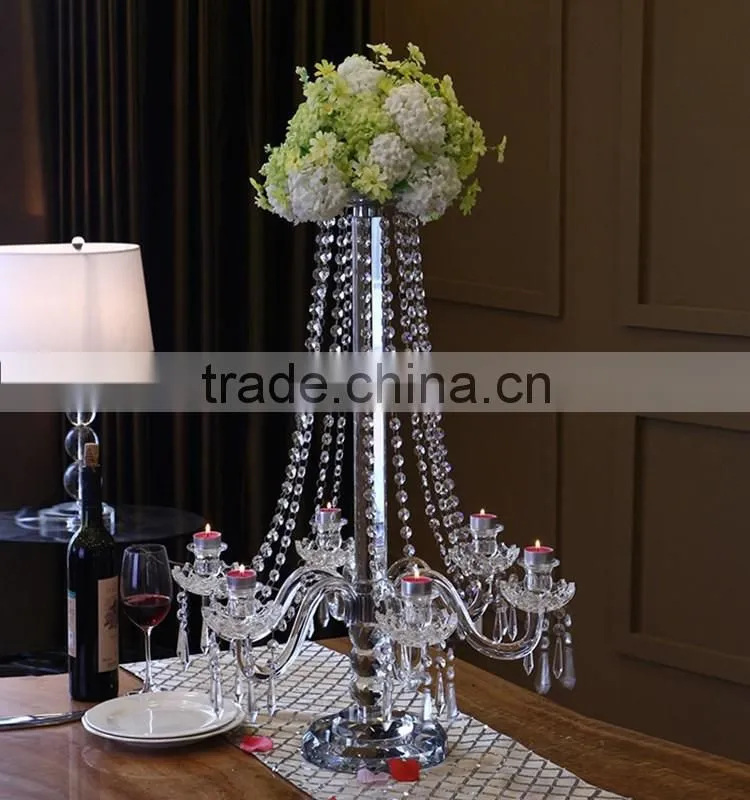home ,wedding ,party event beautiful crystal candel holder centerpieces