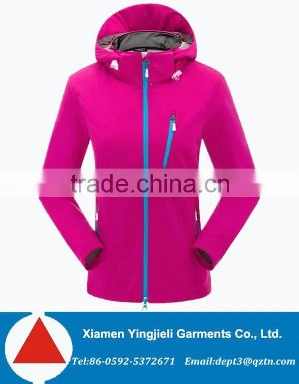 Outdoor Waterproof Hunting Softshell Jacket For Women Hooded Softshell Jacket