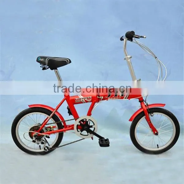 china titanium folding bike bicycle 16" mini folding bike with the powerful brake for you