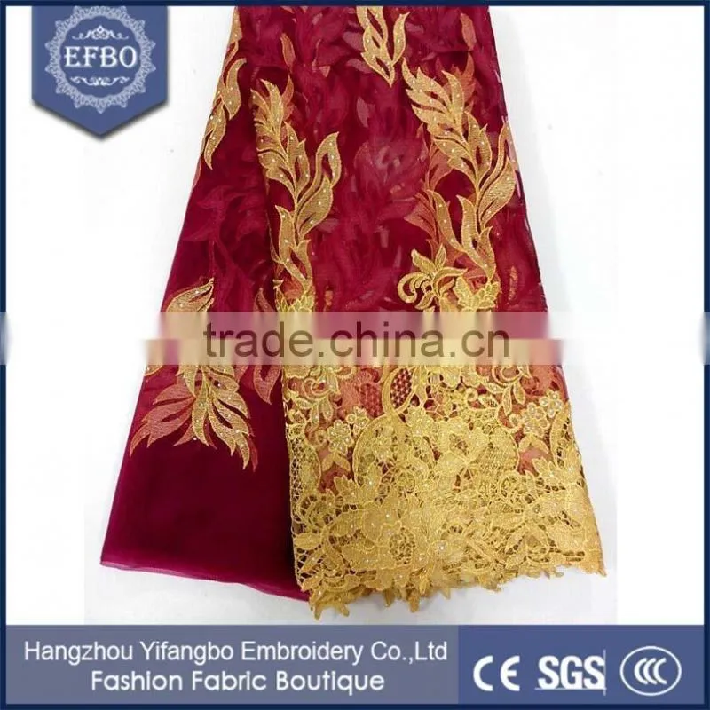 2016 Unique Design Flexible Honeycomb Mesh Lace Fabric For Party Dress