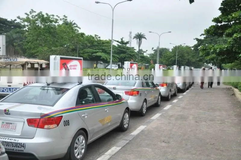 Double sides full color P5 taxi top led advertising display