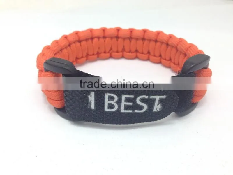 Custom made logo 550 paracord bracelet