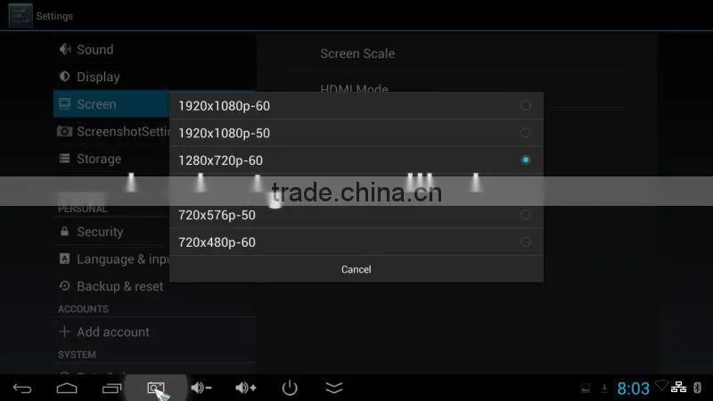 United states unique design quad core octa ocre Mali-450MPGPU RK3128 @600MHz with camera 2MP android set top box