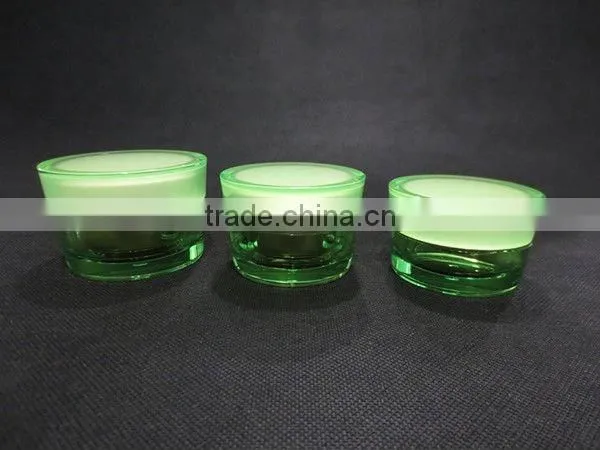 Taper Shaped Acrylic Cream Jar and Acrylic Lotion Pump Bottle for cosmetics