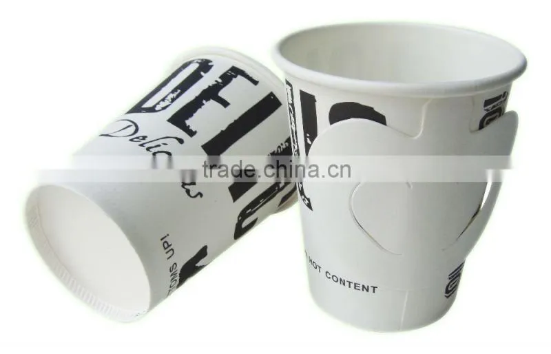 Paper coffee cups with handle /handle single paper cup