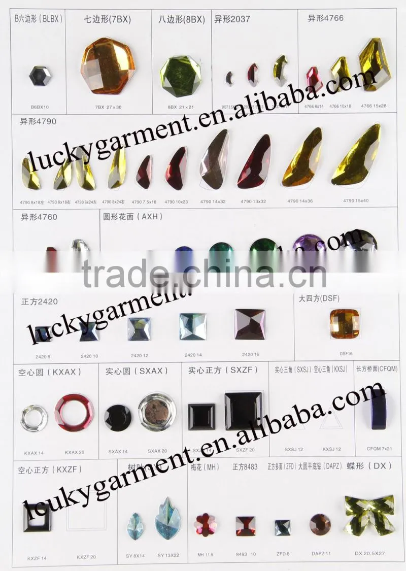 sew on stone resin stone glue on flatback rhinestone oval shape with/without holes