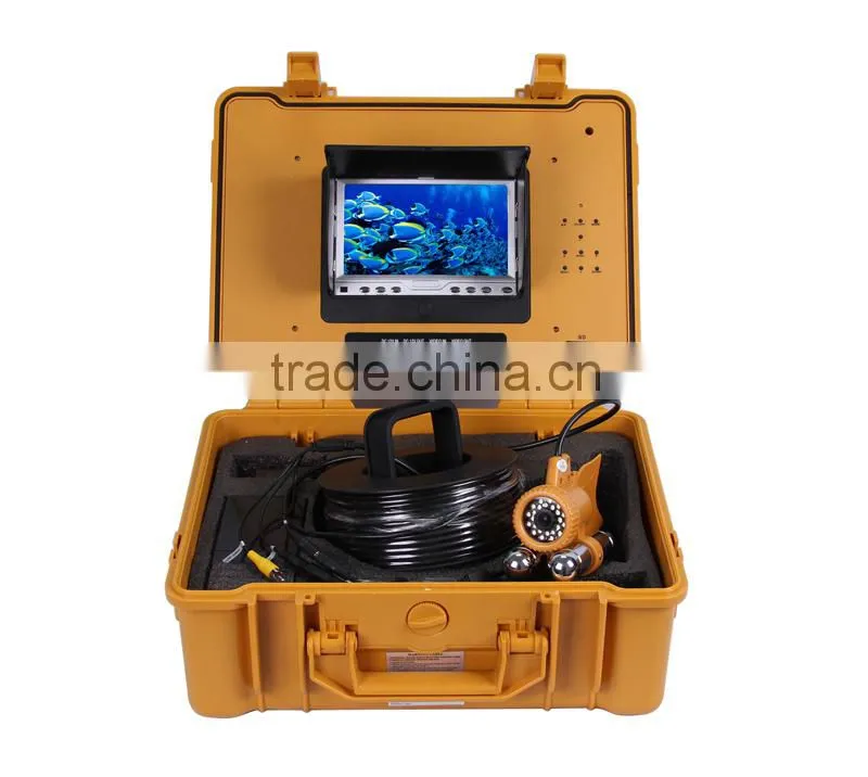 7" TFT LCD DVR Video Fish Finder System With HD CCD 650TVL Underwater Camera Cable 20M(66ft) Version Support 16GB SD Card