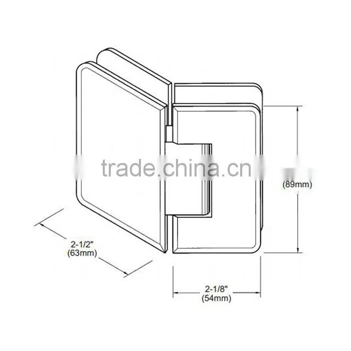 Hot Quality Double Side Hinge Glass Shower Door Hinges