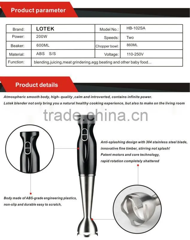 Electric Stick Mixer Blender