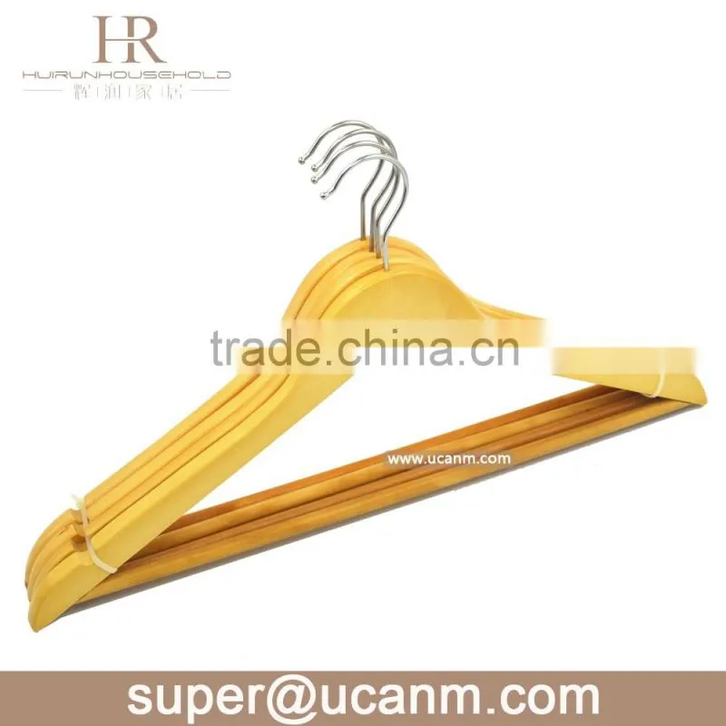 HRW-6611N lotus wood A Grade cheap wooden coat hanger