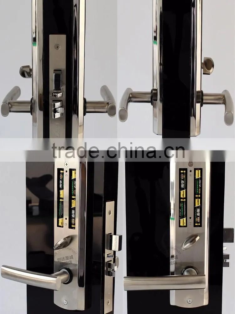 304 Stainless Steel rfid card security electric handle digital hotel smart keyless safety lock