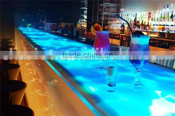 ChariotTech interactive projection display system, bar interactive tables water wave effect