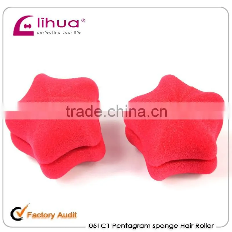 Five-pointed star type air permeable sponge ball curls wholesale (high rebound)