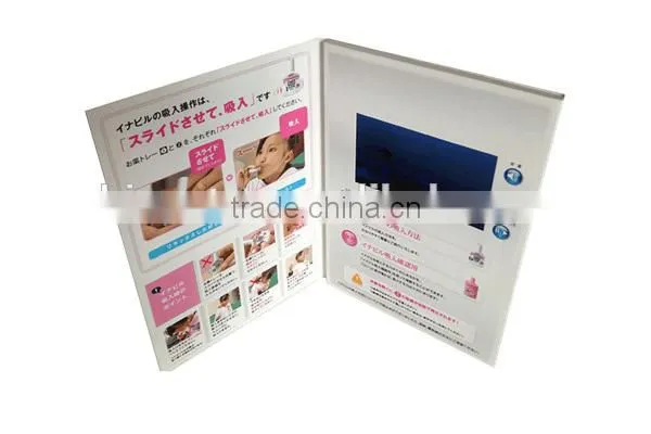 Factoy Supply 2.4/2.8/4.3/5/7/10.1 inch TFT LCD video greeting cards/Video book / Video brochure /electronic Brochure