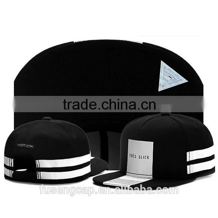 Korean-style silver in black metal plate hip pop cap