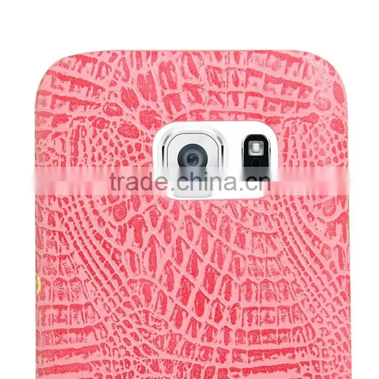 Leather Back Cover Case for Samsung Galaxy s7 s7edge Ultra Thin Crocodile Pattern PU Leather Hard Back Cover