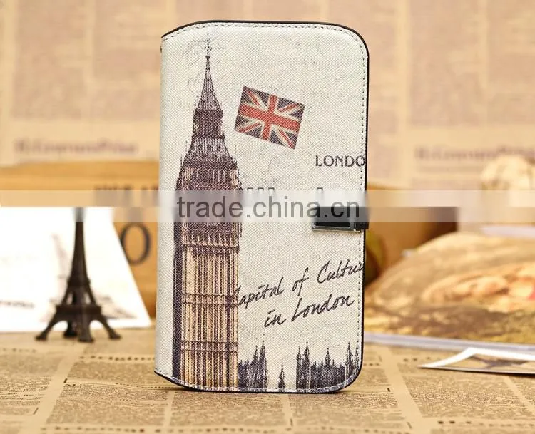 For Samsung Galaxy Mega 6.3 i9200 Leather Wallet Flip Stand Case Cover + Protector