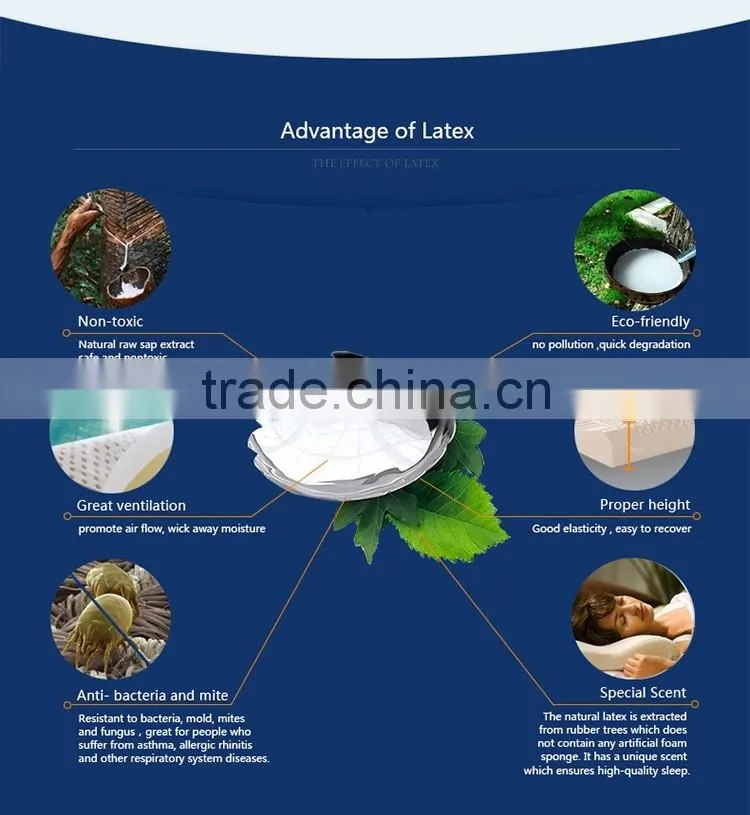 XD-KM001 china supplier massage latex pillow thailand sleep for success pillow reviews