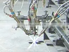 Flame triple torch/ fourfold torch straight line bevel station