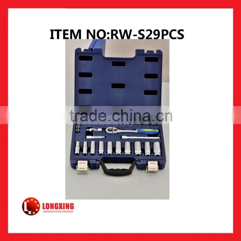 Factory Supply 29pcs (3/8")socket wrench tool set for socket wrench set,spanner knife set