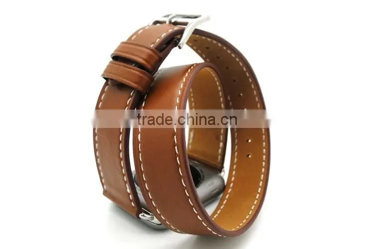 Beautiful and unique genuine leather watch hand band for iwatch