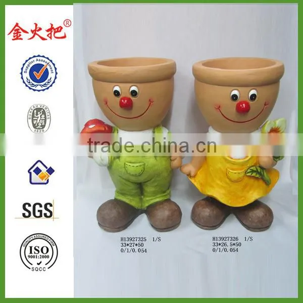 Garden decor flower pot