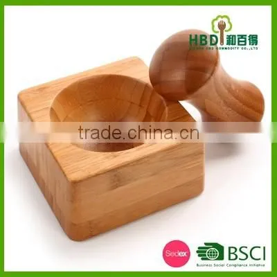 Top quality customized wooden mortar and pestle wholesale