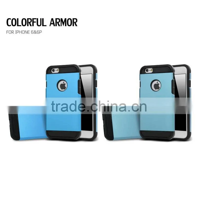 2015 New arrival Slim Colorful Armor phone case for iphone 6,back cover for iphone case,for iphone 6 case
