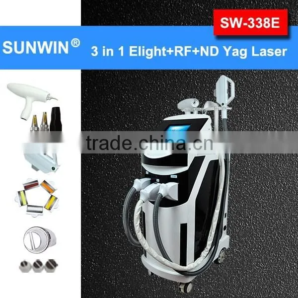 SW-836E 3 in 1 two screen opt/shr RF nd yag Laser machine