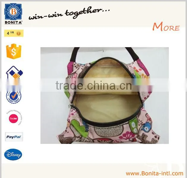 Professional supplier small cute baby lovely diaper tote bag with fancy deisign