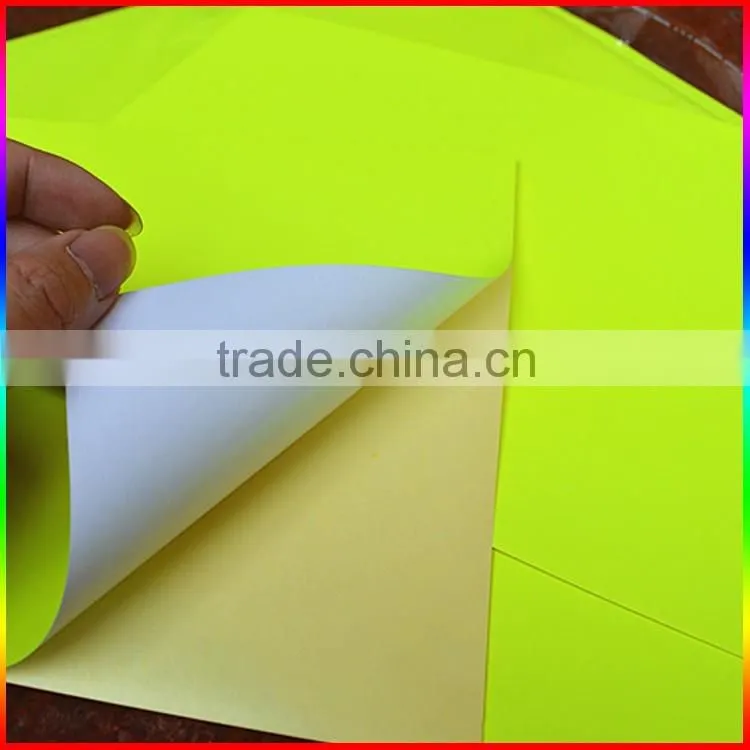 orange fluorescent sticker paper
