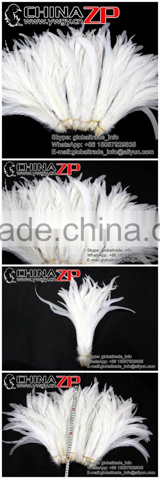 NO.1 Supplier ZPDECOR Best Selling Bleached White Fully Dyed Roosters Chicken Feathers