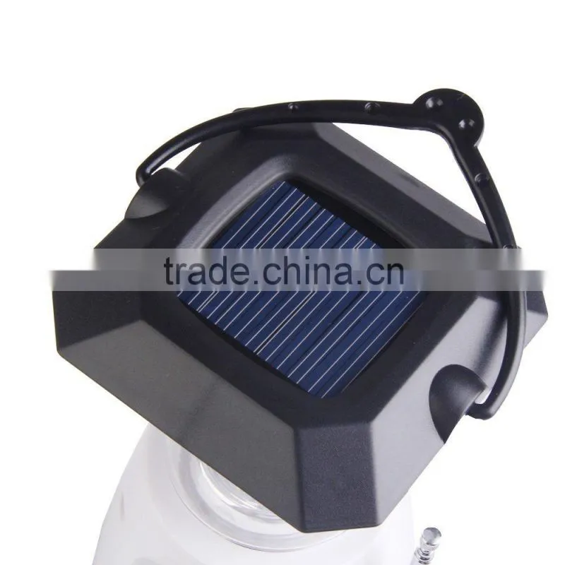 super bright white led camping solar lantern radio
