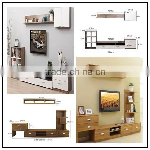 wood TV cabinet with drawer