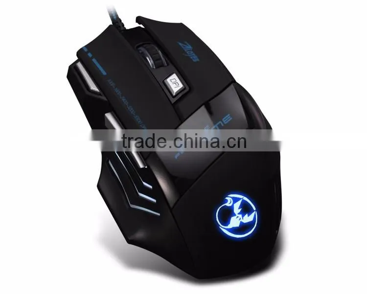 Zelotes 5500 DPI 7 Button LED Optical USB Wired Gaming Mouse for Pro Gamer
