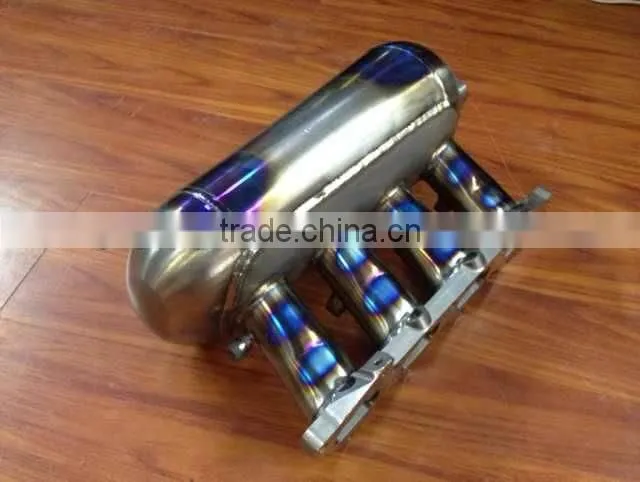 high performance titanium auto racing turbo air intake manifold for EVO9