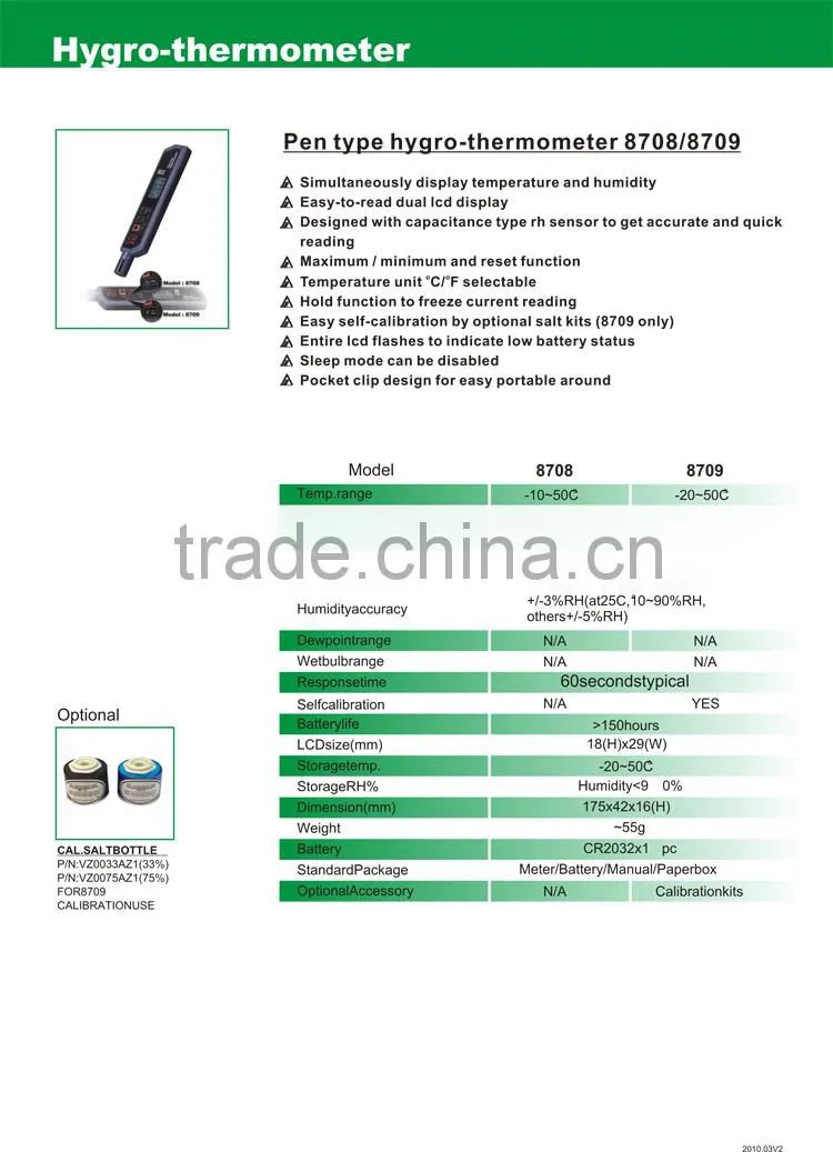 Cheap Portable Pen Style Indoor Digital Hygro-thermometer AZ8708