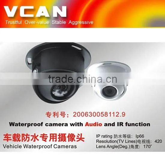 Car small hidden waterproof IR reversing rearview backup camera CA-3300-9
