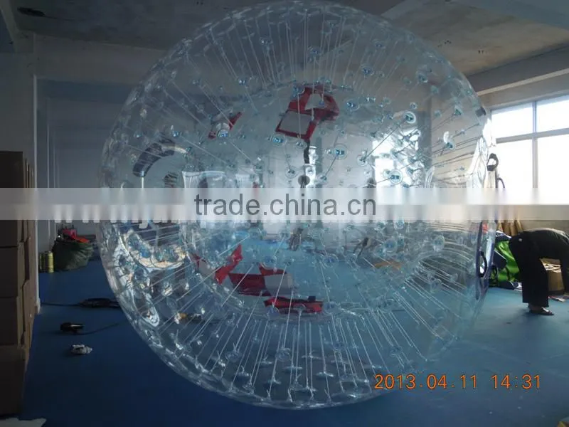 cheap 1.0mm PVC Zorb Ball,3 meter diameter Inflatable Zorb Ball for adults