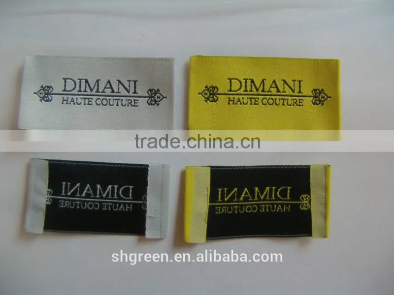2016 hot sale making weaving clothing label,custom sewing on garment label